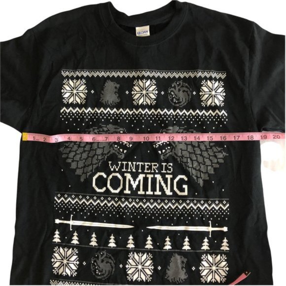 NWT Game of Thrones Winter is Coming Short Sleeve Black Tee size Medium - Picture 4 of 7